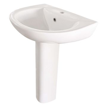 Pimlico 1 Tap Hole 530mm Basin & Pedestal Pack