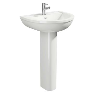 K-Vit Bijoux 1 Tap Hole 547mm Basin & Pedestal Pack