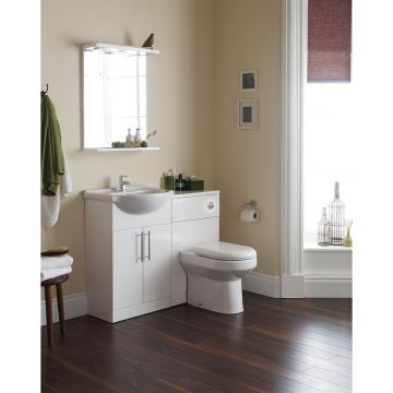 White 500mm Bathroom Toilet Unit