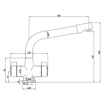 Deva Essentials Lisbon Mono Kitchen Mixer Tap