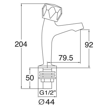 Deva Essentials Altea Kitchen Pillar Taps (Pair)
