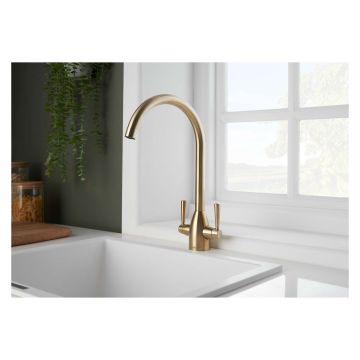 Deva Vienna Brushed Brass Mono Mixer Tap