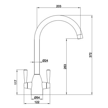 Deva Vienna Brushed Brass Mono Mixer Tap