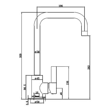 Deva Paris Black Mono Mixer Tap