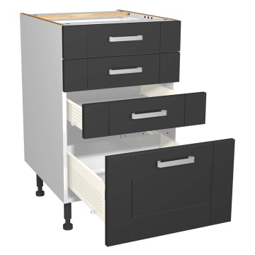 Verona Dark Grey 500mm Four Drawer Unit