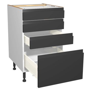 Capri Dark Grey 500mm Four Drawer Unit