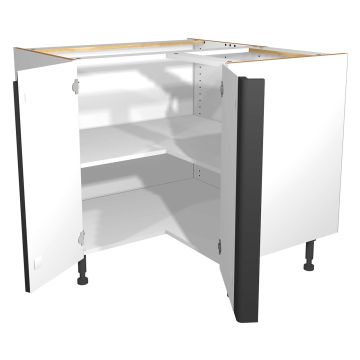 Capri Dark Grey 935mm Corner Base Unit Fascias Pack 2 of 2