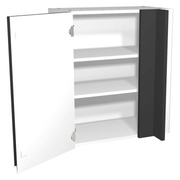 Capri Dark Grey 600mm Straight Corner Wall Unit