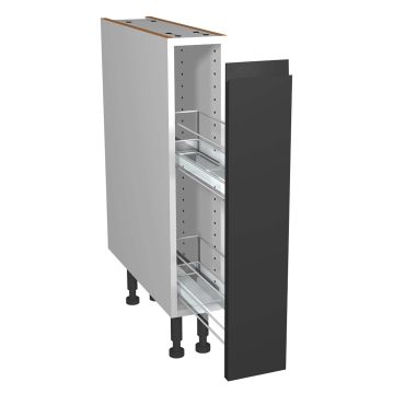 Capri Dark Grey 150mm Pull Out Base Unit With Wirework