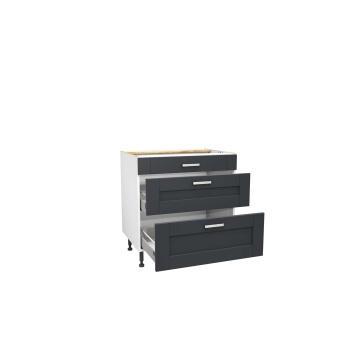 Verona Navy 800mm Three Drawer Unit Pack 2 of 2