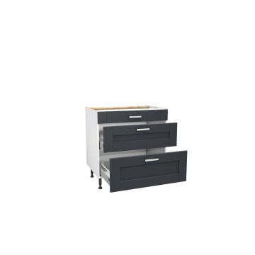 Verona Navy 800mm Three Drawer Unit Pack 2 of 2