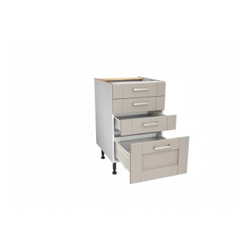 Verona Pebble 500mm Four Drawer Unit