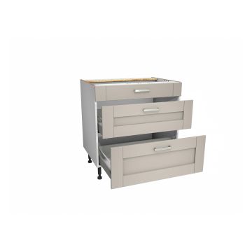 Verona Pebble 800mm Three Drawer Unit Pack 2 of 2