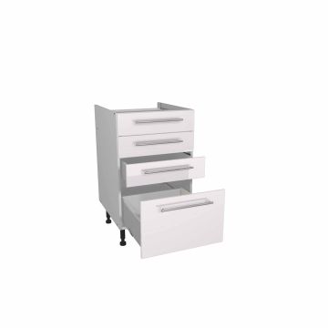 Paris White 500mm Four Drawer Unit