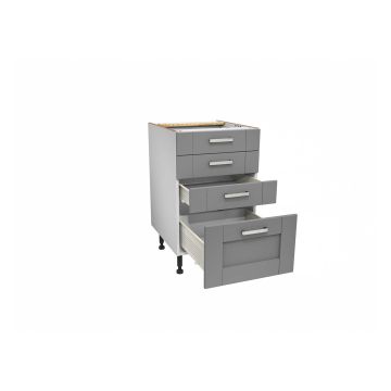 Verona Grey 500mm Four Drawer Unit