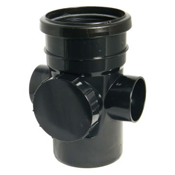 FloPlast Black 110mm Soil Spigot Tail Access Pipe | Selco