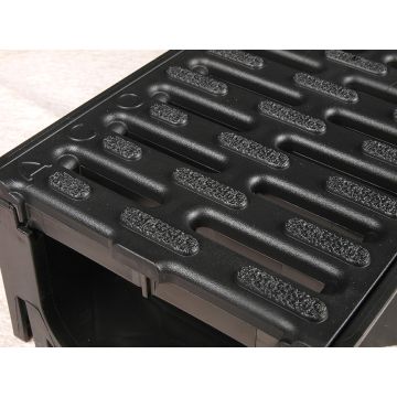 ACO HexDrain 1m Channel with Black Plastic Grating