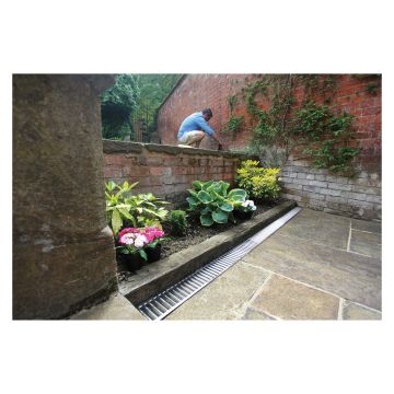 ACO HexDrain 1m Channel with Galvanised Steel Grating