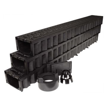 ACO HexDrain Garage Pack 3 x 1m Channels