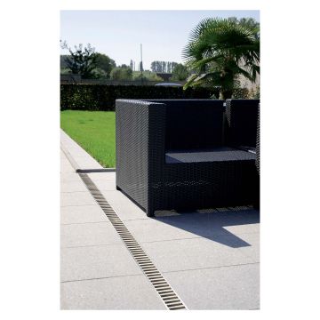 ACO RainDrain 1m Channel with Galvanised Steel Grating