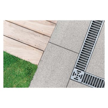 ACO HexDrain Corner Unit Galvanised Grating