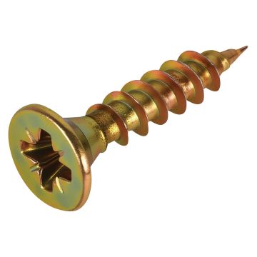 FIX-IT Single Thread Zinc & Yellow Woodscrews 4 x 20mm Pack of 200