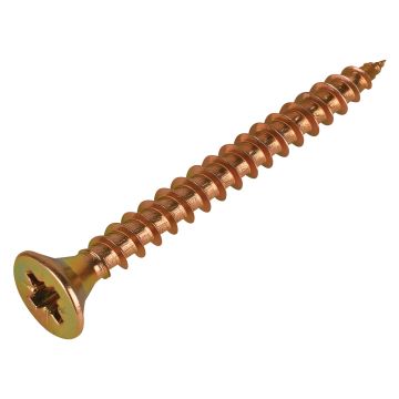 FIX-IT Single Thread Zinc & Yellow Woodscrews 4 x 40mm Pack of 200