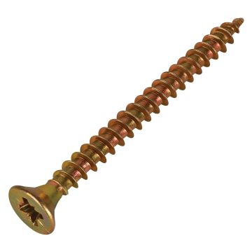 FIX-IT Single Thread Zinc & Yellow Woodscrews 4 x 45mm Pack of 200