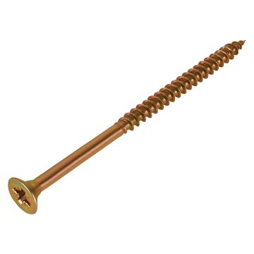 FIX-IT Single Thread Zinc & Yellow Woodscrews 6 x 100mm Pack of 100