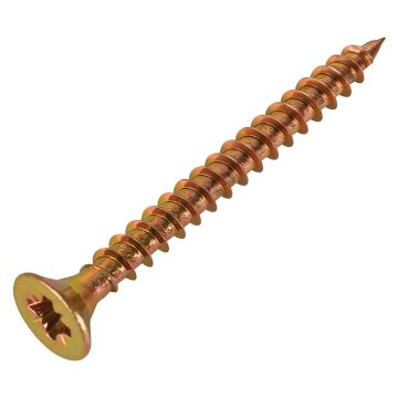 FIX-IT Single Thread Zinc & Yellow Woodscrews 4 x 40mm Pack of 2000