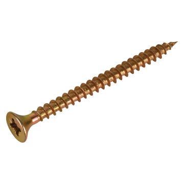 FIX-IT Single Thread Zinc & Yellow Woodscrews 4 x 50mm Pack of 1600