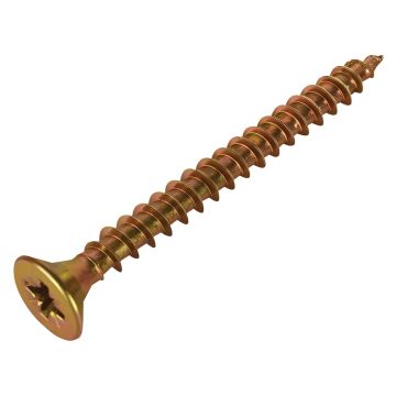 FIX-IT Single Thread Zinc Yellow Woodscrews 5 x 50mm Pack of 1000
