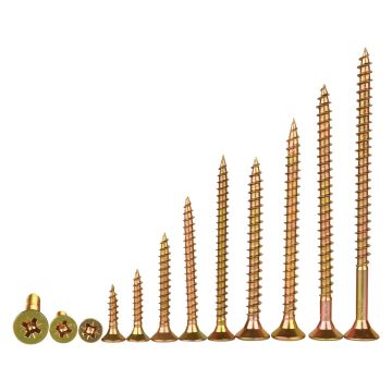 FIX-IT Single Thread Zinc & Yellow Woodscrews Grab Case Pack of 1000