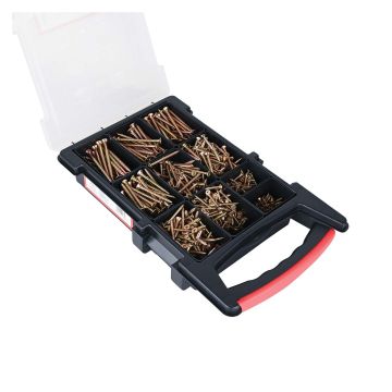 FIX-IT Single Thread Zinc & Yellow Woodscrews Grab Case Pack of 1000