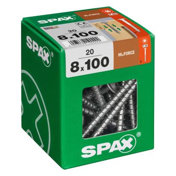 Spax Wirox Construction Screws 8 x 100mm Pack of 20