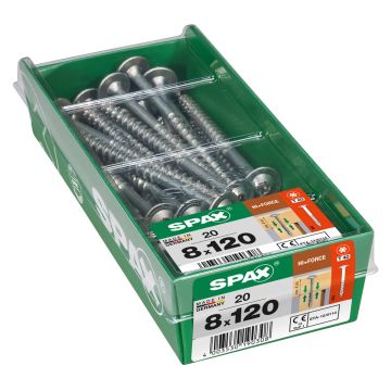 Spax Wirox Construction Screws 8 x 120mm Pack of 20