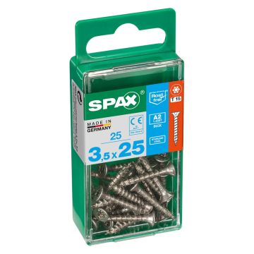 Spax CSK T-Star Stainless Steel Screws 3.5 x 25mm Pack of 25