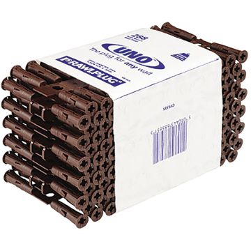 Rawlplug Uno Plugs Brown 7 x 30mm Pack of 288