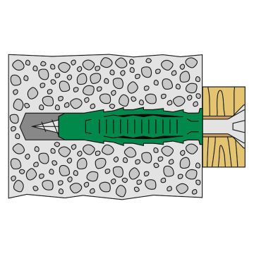 Spax Green Nylon Plugs 6 x 45mm Pack of 50