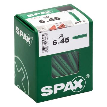Spax Green Nylon Plugs 6 x 45mm Pack of 50
