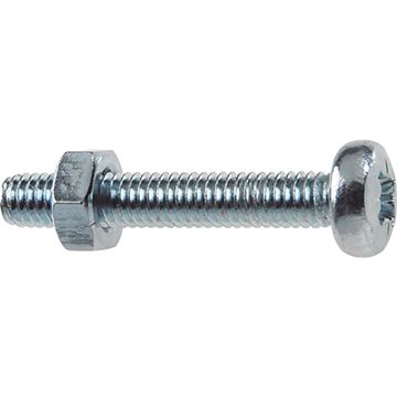 Uxcell M6 X 35mm Phillips Pan Head Machine Screws Kit - 20 Pieces With Spring & Plain Washers, Carbon Steel