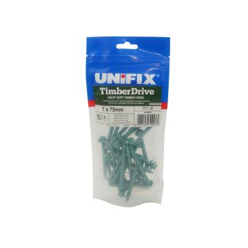 Timberdrive Green Screws 7 x 75mm Pack of 25