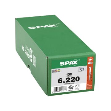 SPAX WIROX Timber Construction Screws 6 x 220mm Pack of 100