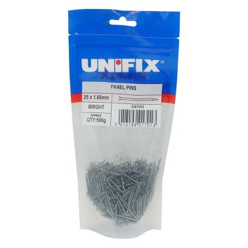 Unifix Panel Pins 1.6 x 25mm 500g Pack