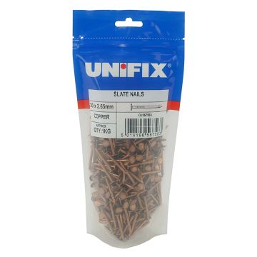 Unifix Copper Clout Nails 2.65 x 30mm 1kg Pack