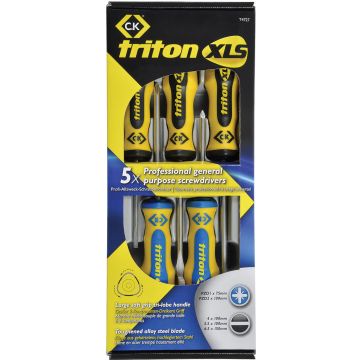 CK Triton XLS 5pc Set Slotted And Pozi Screwdrivers
