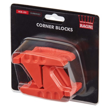 Ragni Rubberised Non-Slip Corner Block Orange Pack of 2