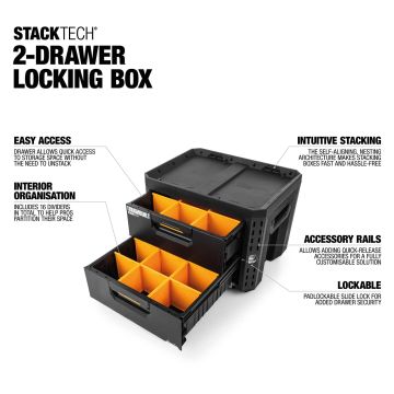 ToughBuilt StackTech 2-Drawer Locking Box