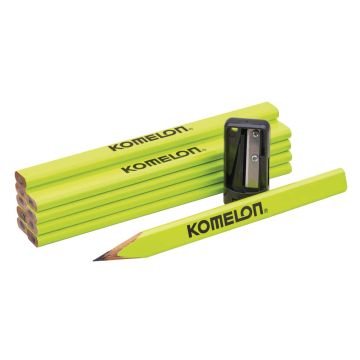 Komelon Carpenters Pencil & Sharpener Set Pack of 10