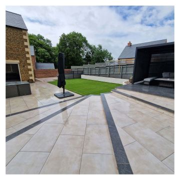 Vitripiazza Dusk Sand Porcelain Paving Slabs 900 x 600 x 20mm Pack of 2